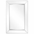 Empire Art Direct 20 x 30 in. Solid Wood Frame Covered Wall Mirror , Beveled Clear Mirror Panels, 1 in. Beveled Edge MOM-C10690-2030